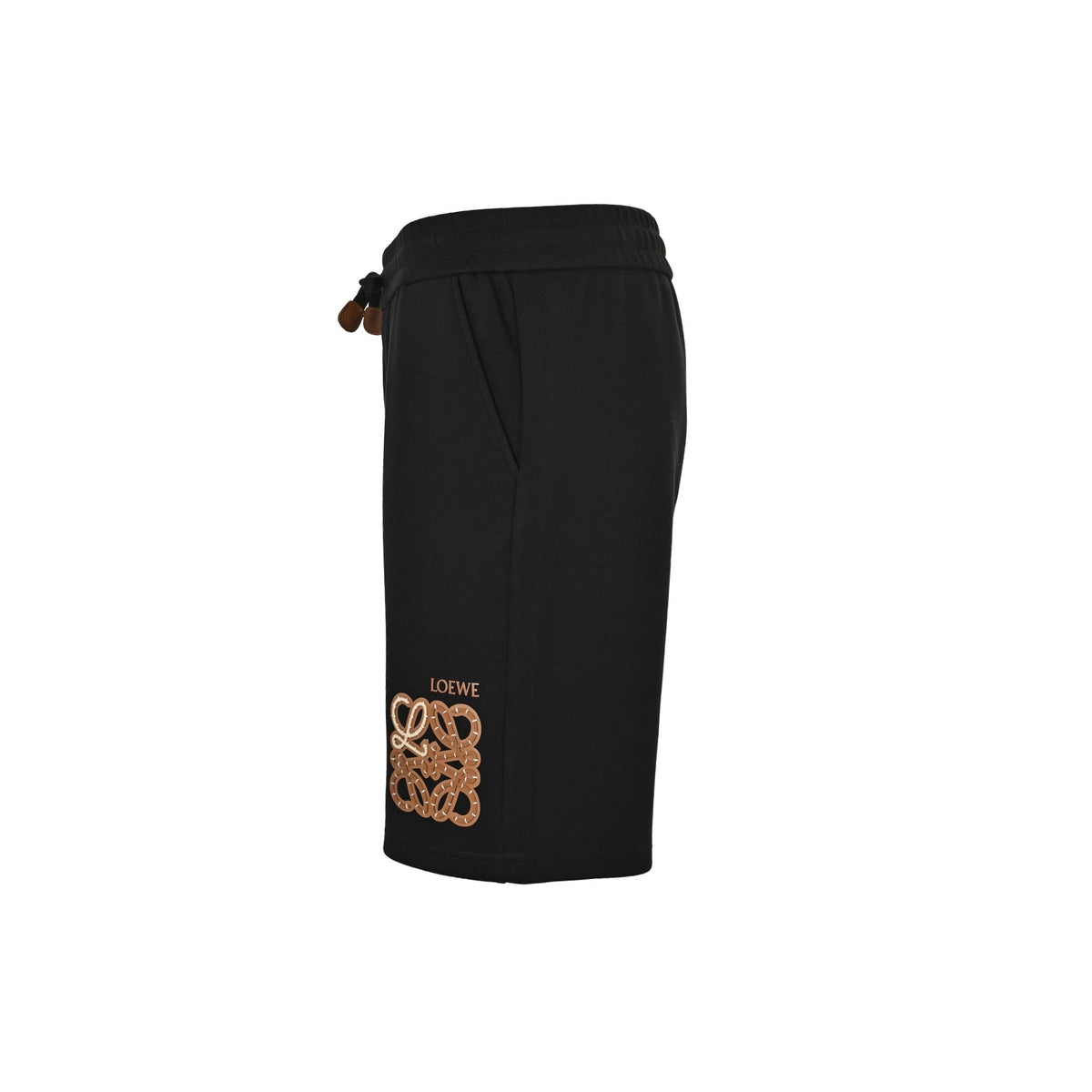 Black Cotton Anagram Drawstring - Men's
