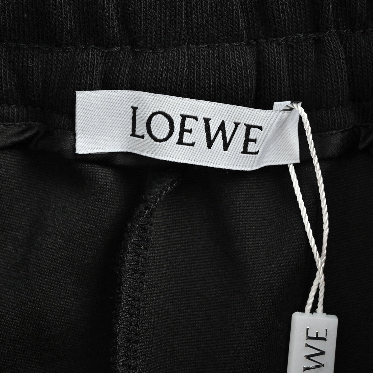 Black Cotton Anagram Drawstring - Men's