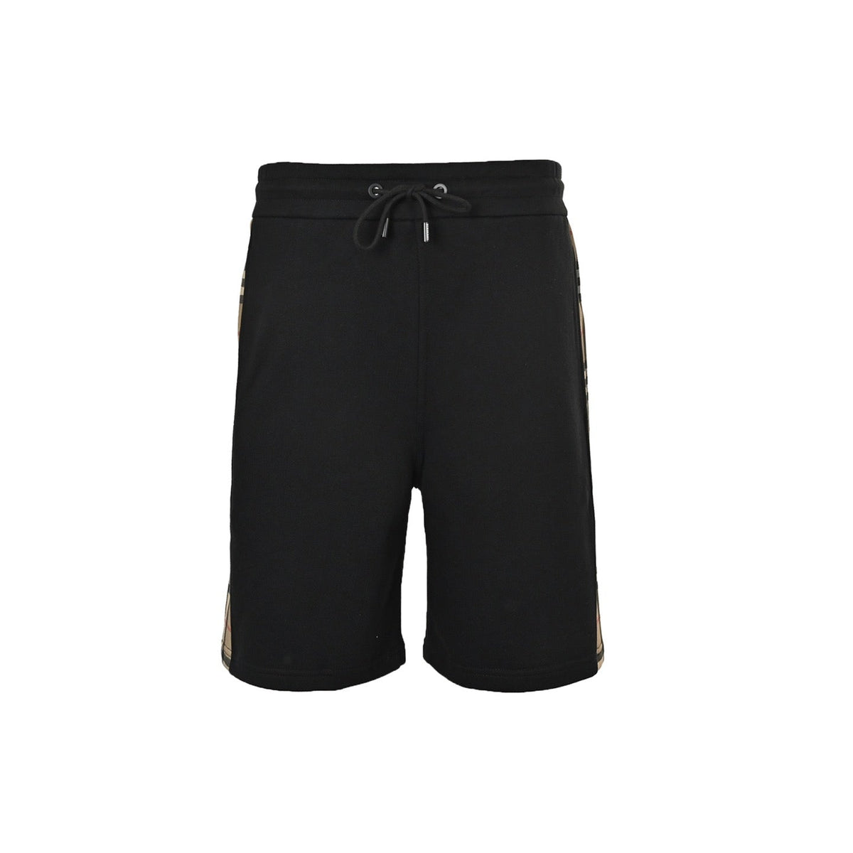 Black Jersey Contrast Stripe Drawstring - Men's