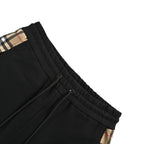 Black Jersey Contrast Stripe Drawstring - Men's
