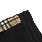 Black Jersey Contrast Stripe Drawstring - Men's