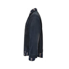 Marineblaue Blousonjacke mit Baumwolleinsätzen – Herren