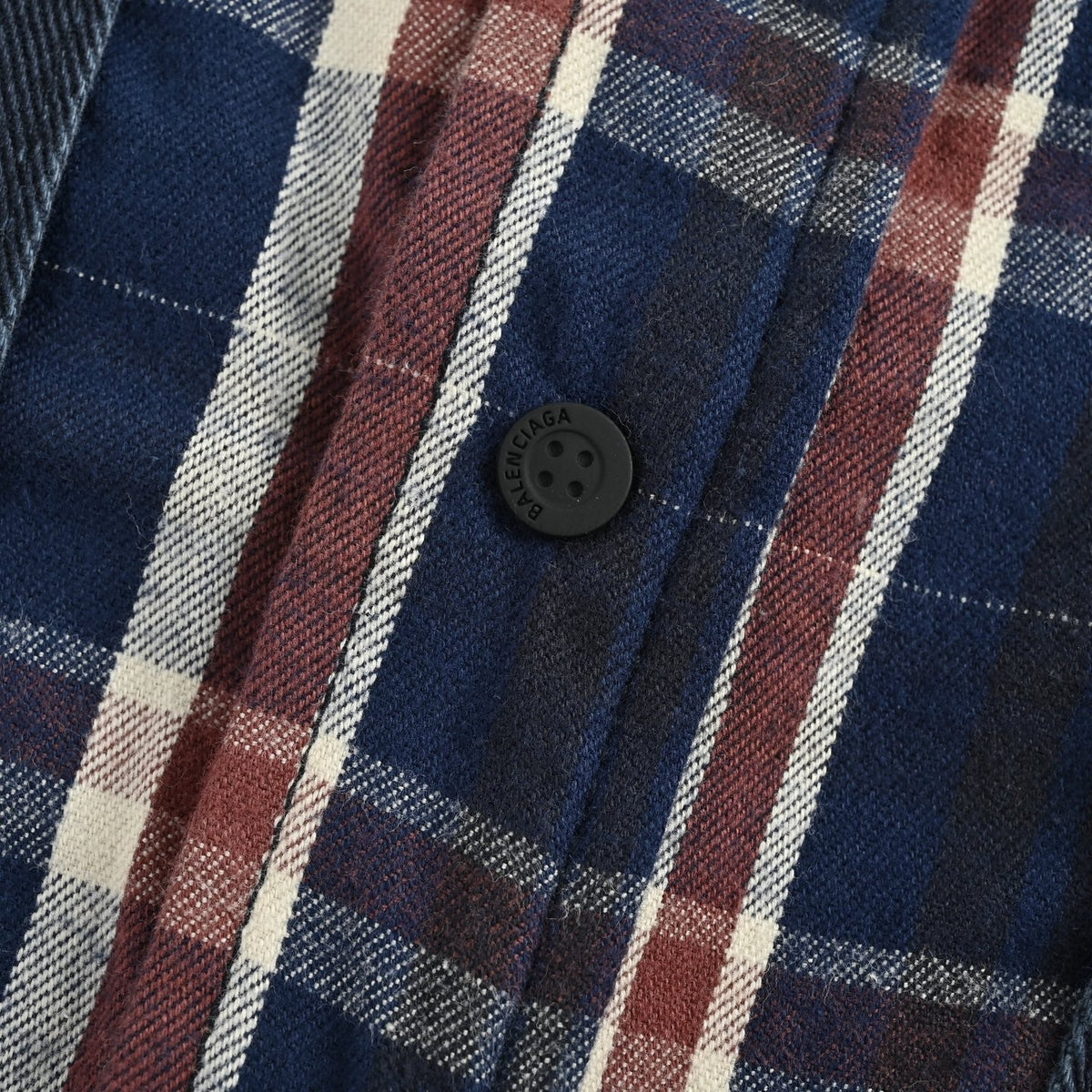 Marineblaue Blousonjacke mit Baumwolleinsätzen – Herren