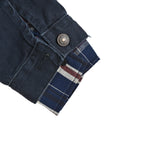 Marineblaue Blousonjacke mit Baumwolleinsätzen – Herren