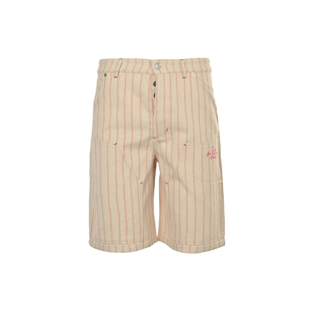 Cream Cotton Striped Straight - Men's
