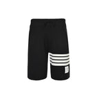 Black Jersey Bar Stripe Drawstring - Men's