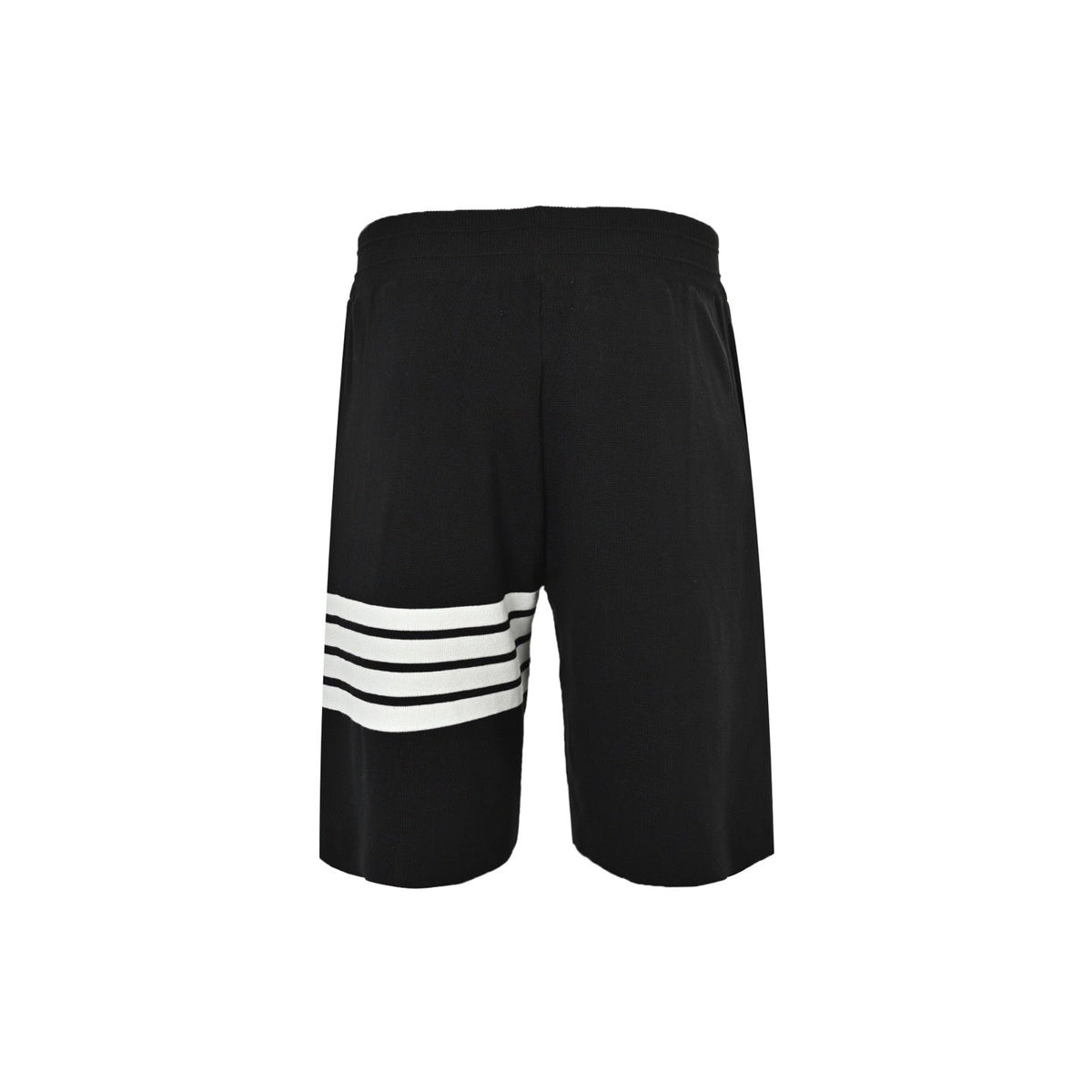 Black Jersey Bar Stripe Drawstring - Men's