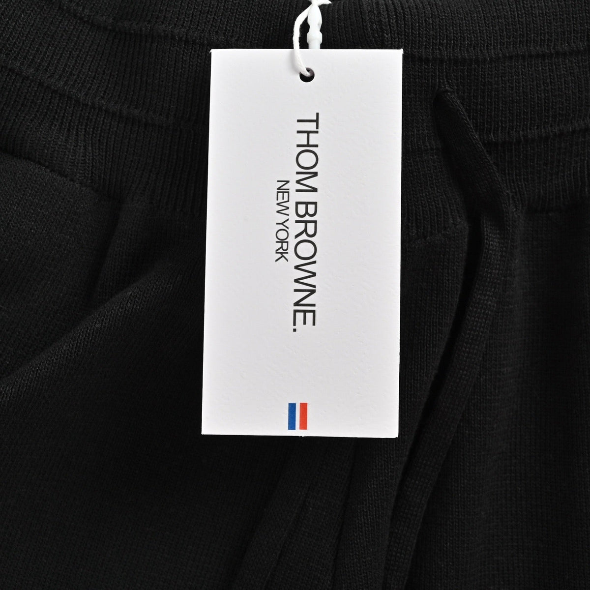 Black Jersey Bar Stripe Drawstring - Men's