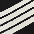 Black Jersey Bar Stripe Drawstring - Men's