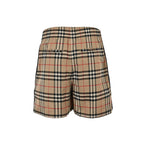 Beige Nylon Check Swim - Men's