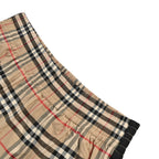 Beige Nylon Check Swim - Men's