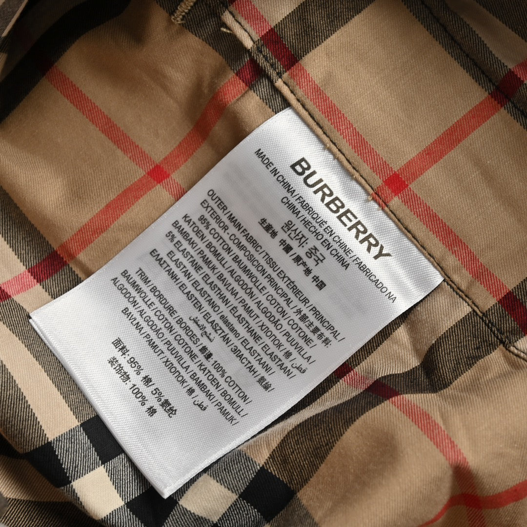 Beige Nylon Check Swim - Men's