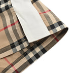 Beige Nylon Check Swim - Men's