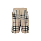Olive Nylon Check Swim - Men's