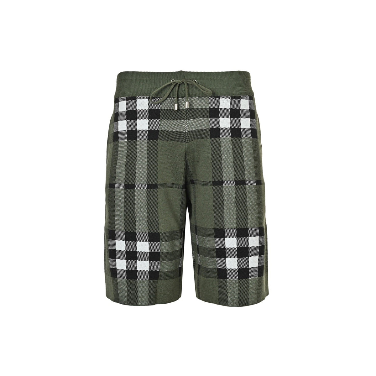 Olive Nylon Check Swim - Men's