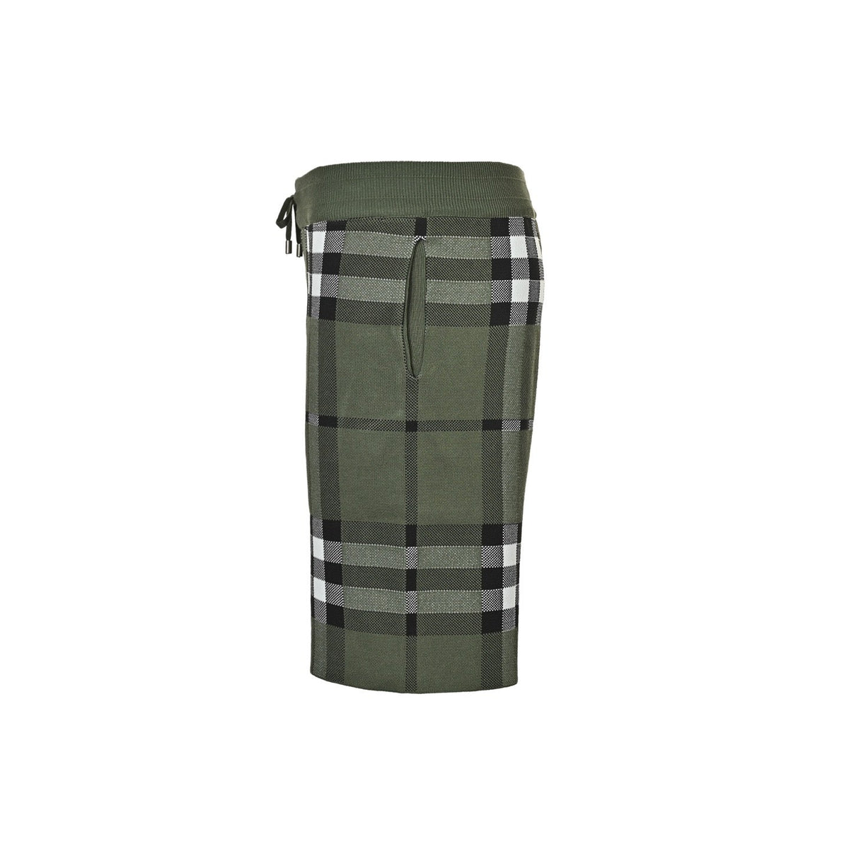 Olive Nylon Check Swim - Men's