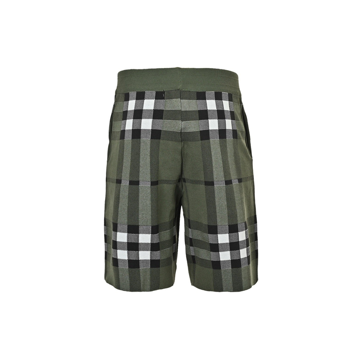 Olive Nylon Check Swim - Men's