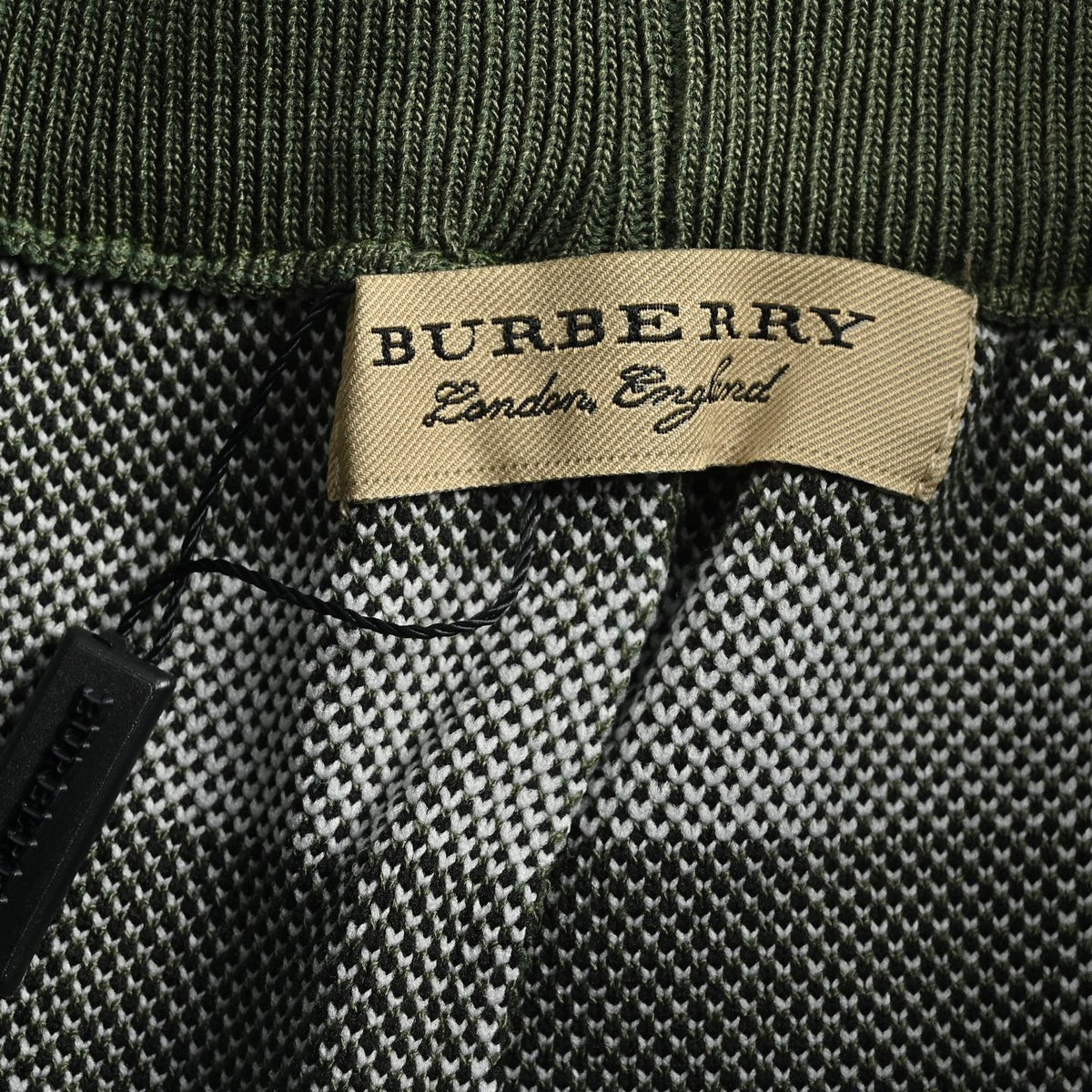 Olive Nylon Check Swim - Men's