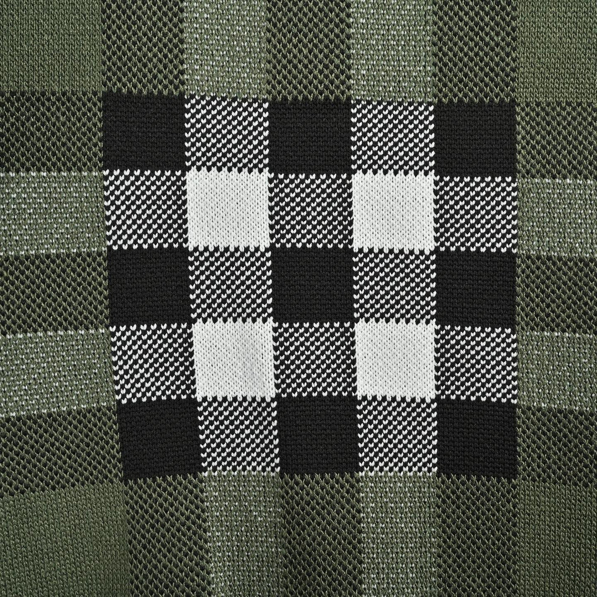 Olive Nylon Check Swim - Men's