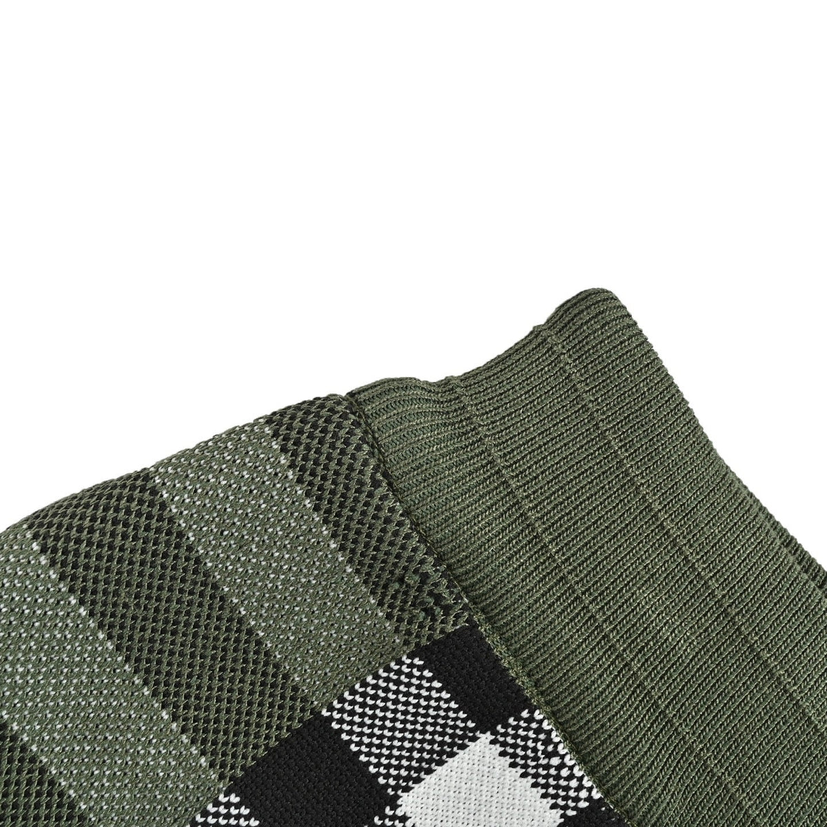 Olive Nylon Check Swim - Men's
