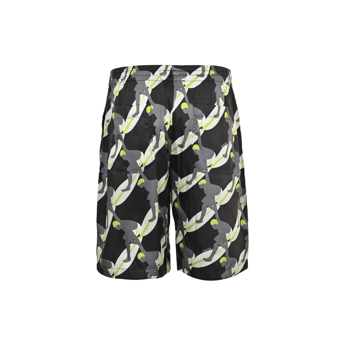 Black Nylon Print Swim - Men's