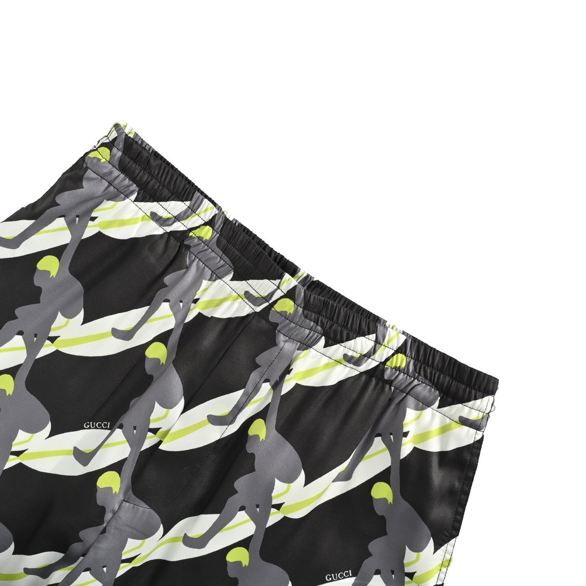 Black Nylon Print Swim - Men's