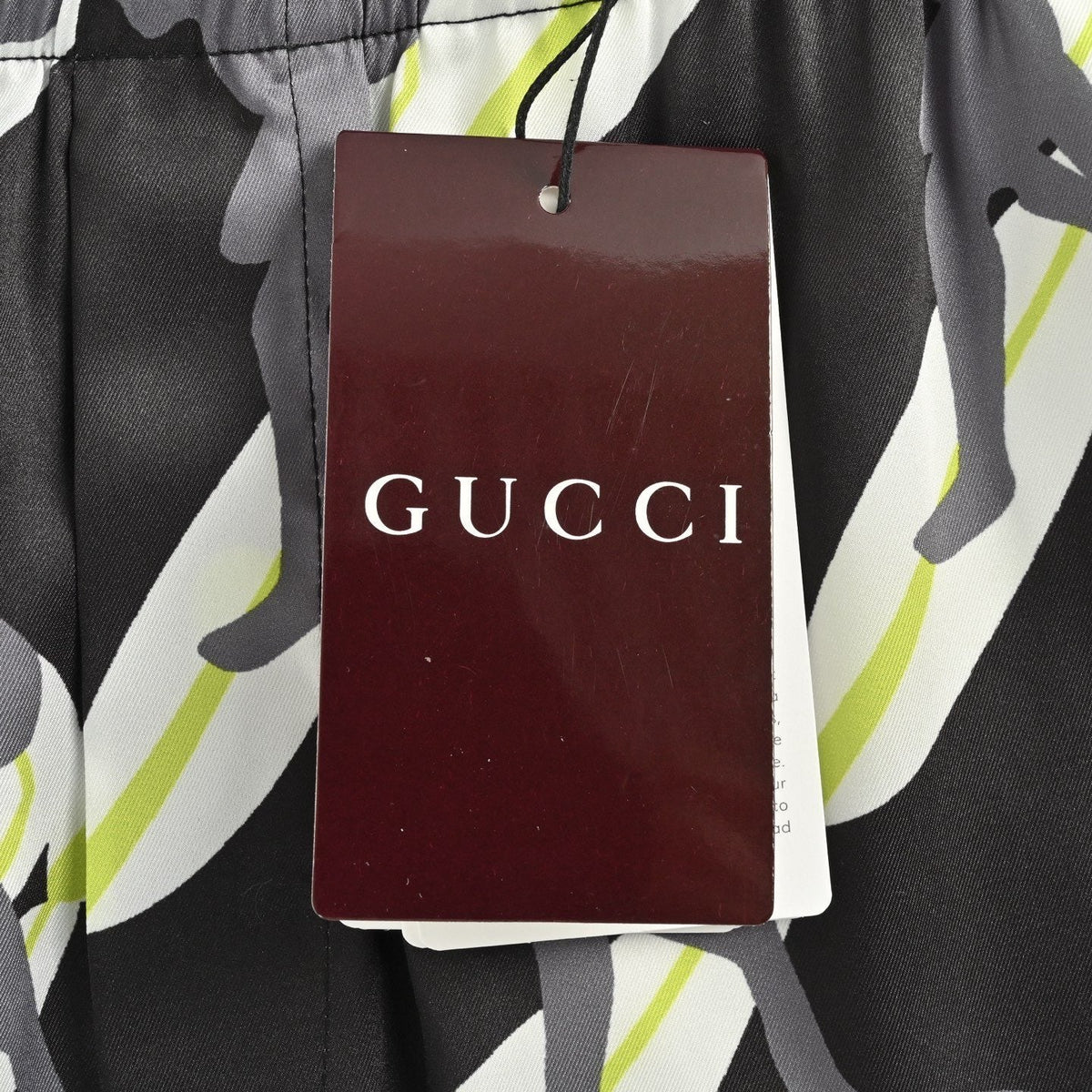 Black Nylon Print Swim - Men's