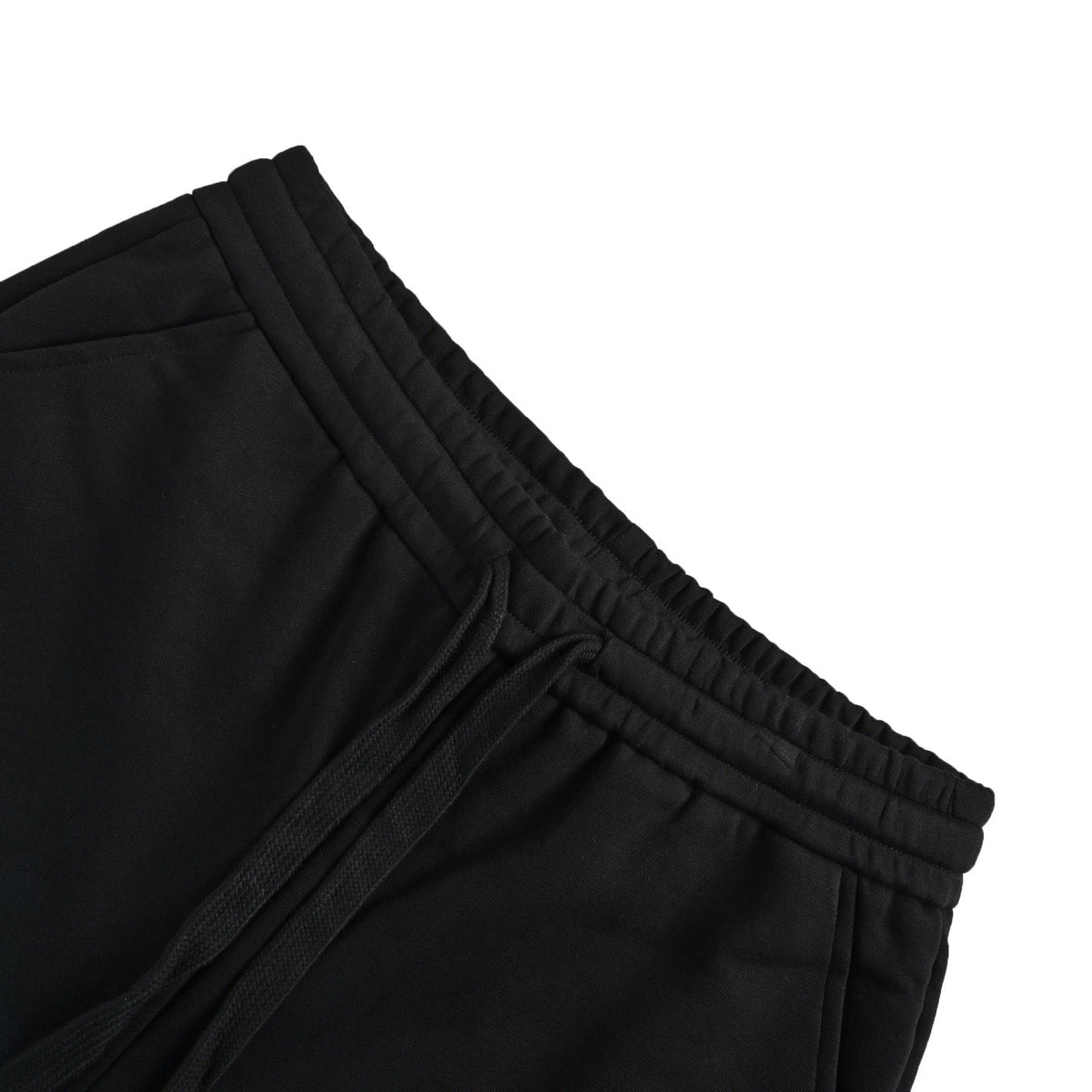Black Cotton Print Drawstring - Men's