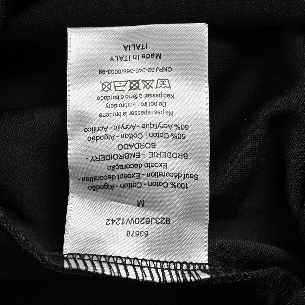 Black Cotton Print Drawstring - Men's