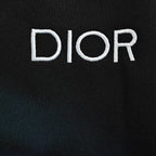 Black Cotton Print Drawstring - Men's
