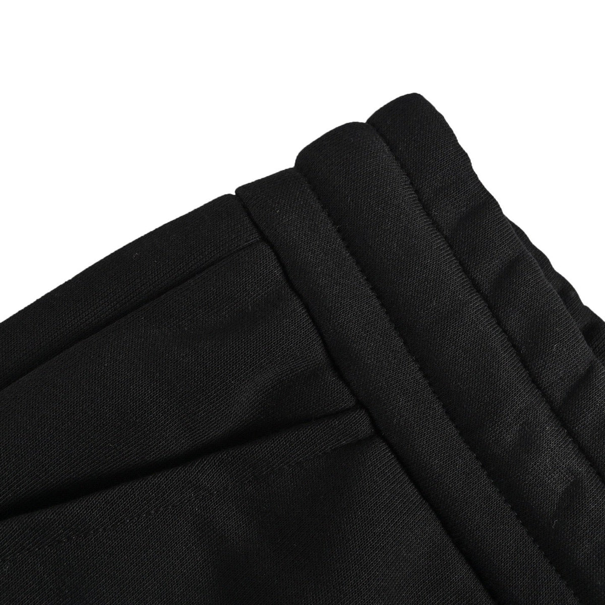 Black Cotton Print Drawstring - Men's