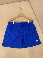 Orangefarbene Badeshorts aus schlichtem Nylon – Herren