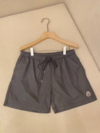 Orangefarbene Badeshorts aus schlichtem Nylon – Herren