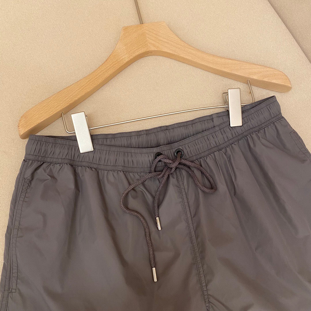 Orangefarbene Badeshorts aus schlichtem Nylon – Herren