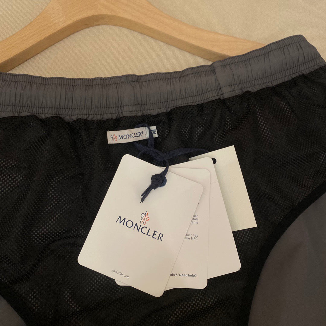 Orangefarbene Badeshorts aus schlichtem Nylon – Herren