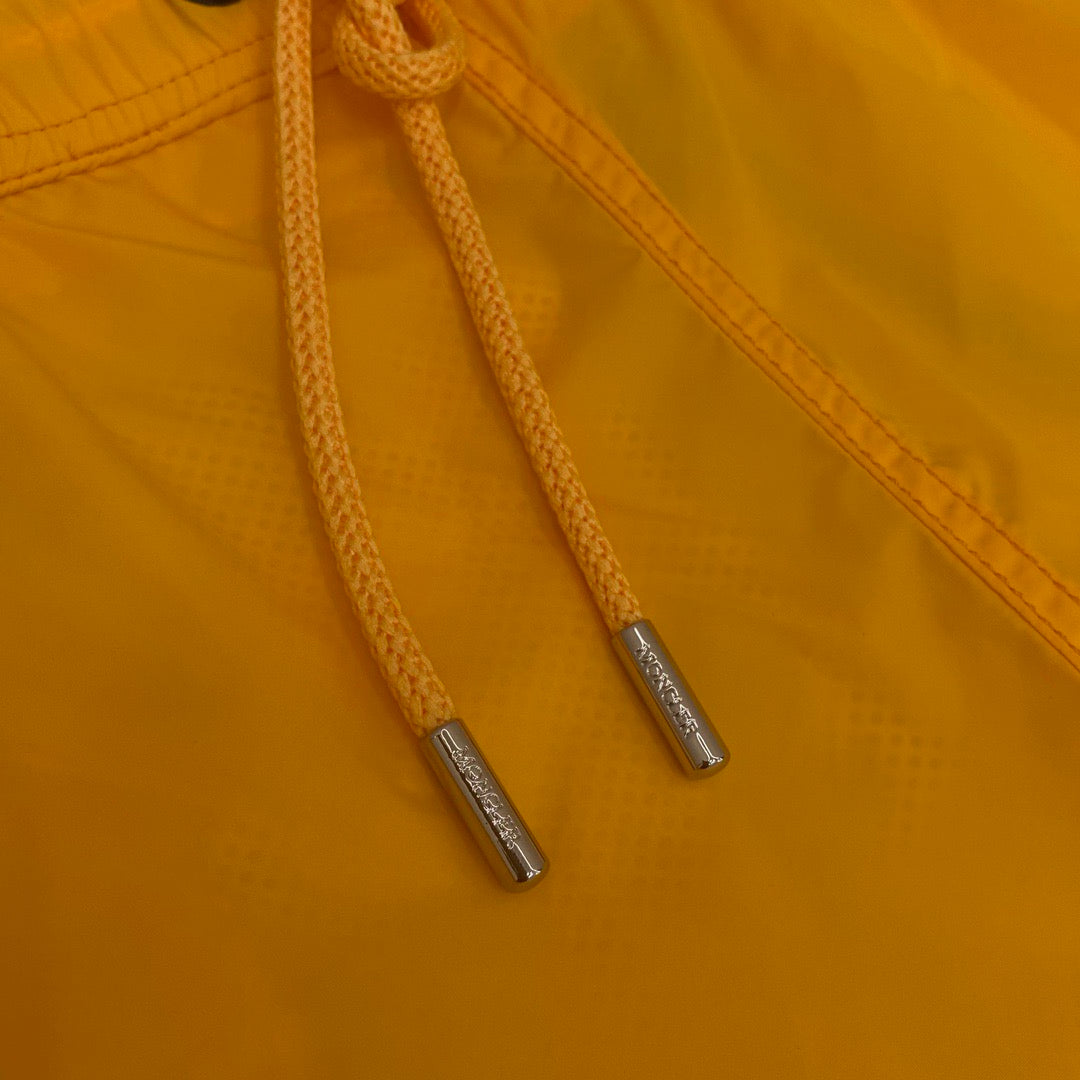 Orangefarbene Badeshorts aus schlichtem Nylon – Herren