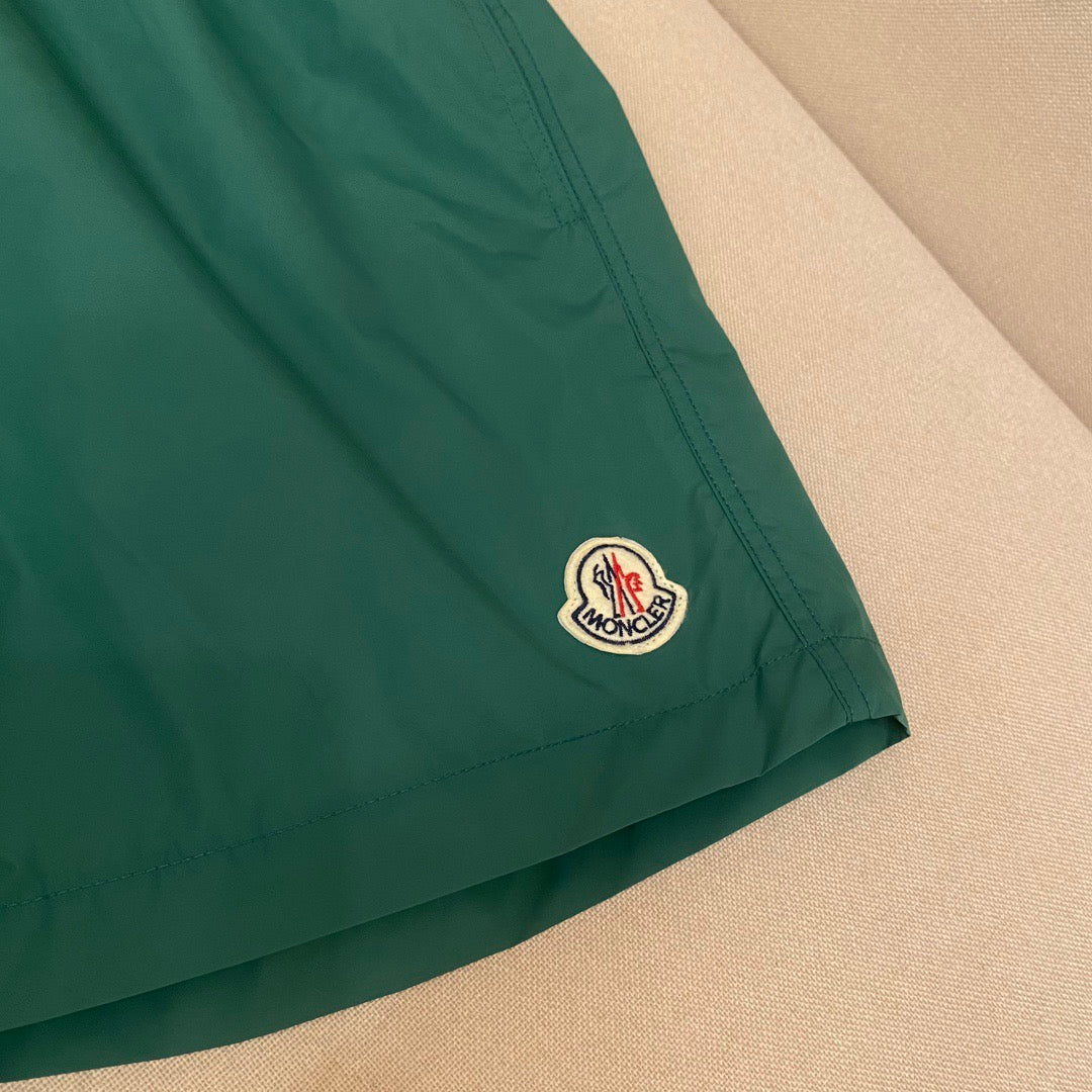 Orangefarbene Badeshorts aus schlichtem Nylon – Herren