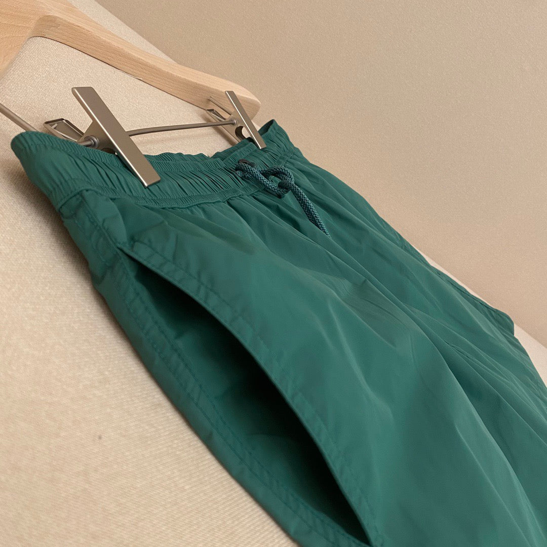Orangefarbene Badeshorts aus schlichtem Nylon – Herren