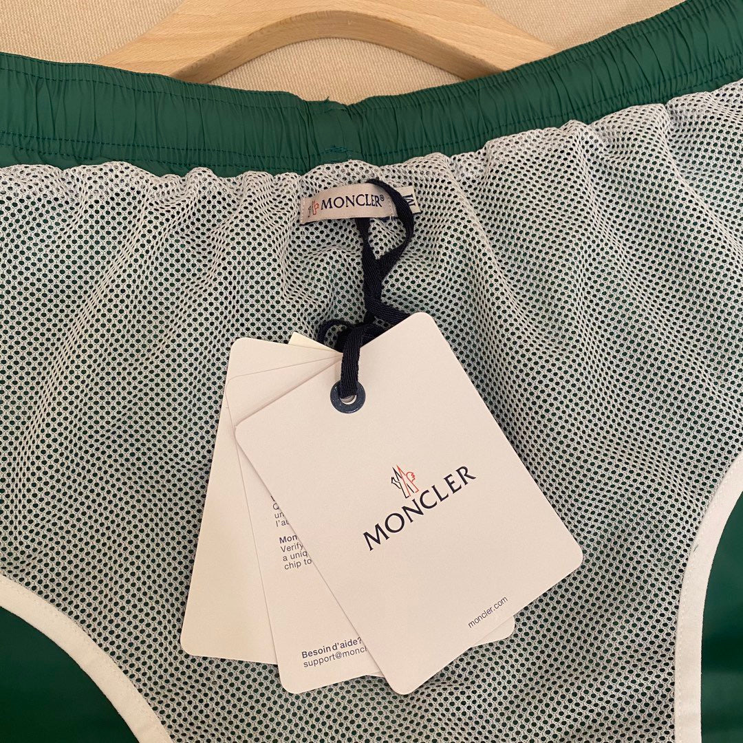 Orangefarbene Badeshorts aus schlichtem Nylon – Herren