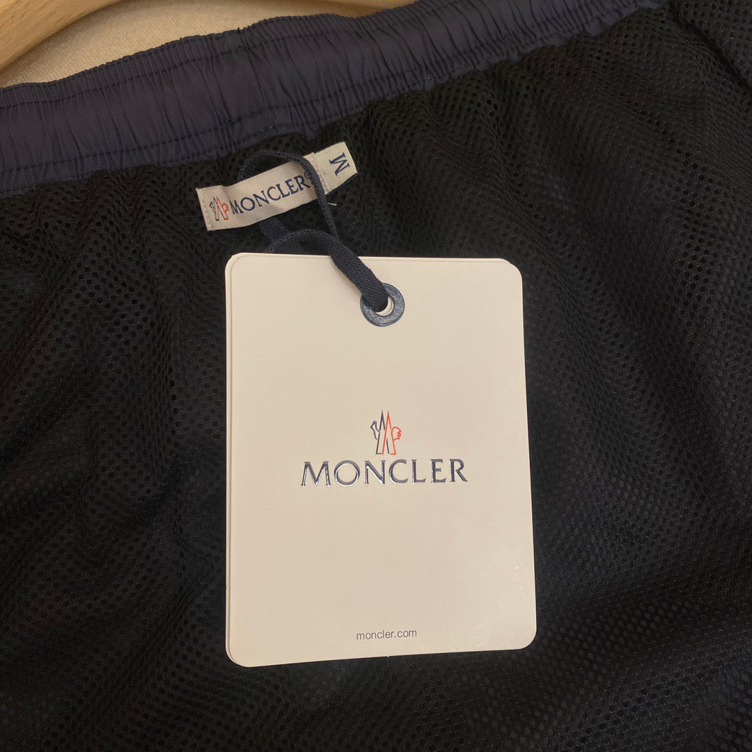 Orangefarbene Badeshorts aus schlichtem Nylon – Herren