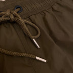 Orangefarbene Badeshorts aus schlichtem Nylon – Herren