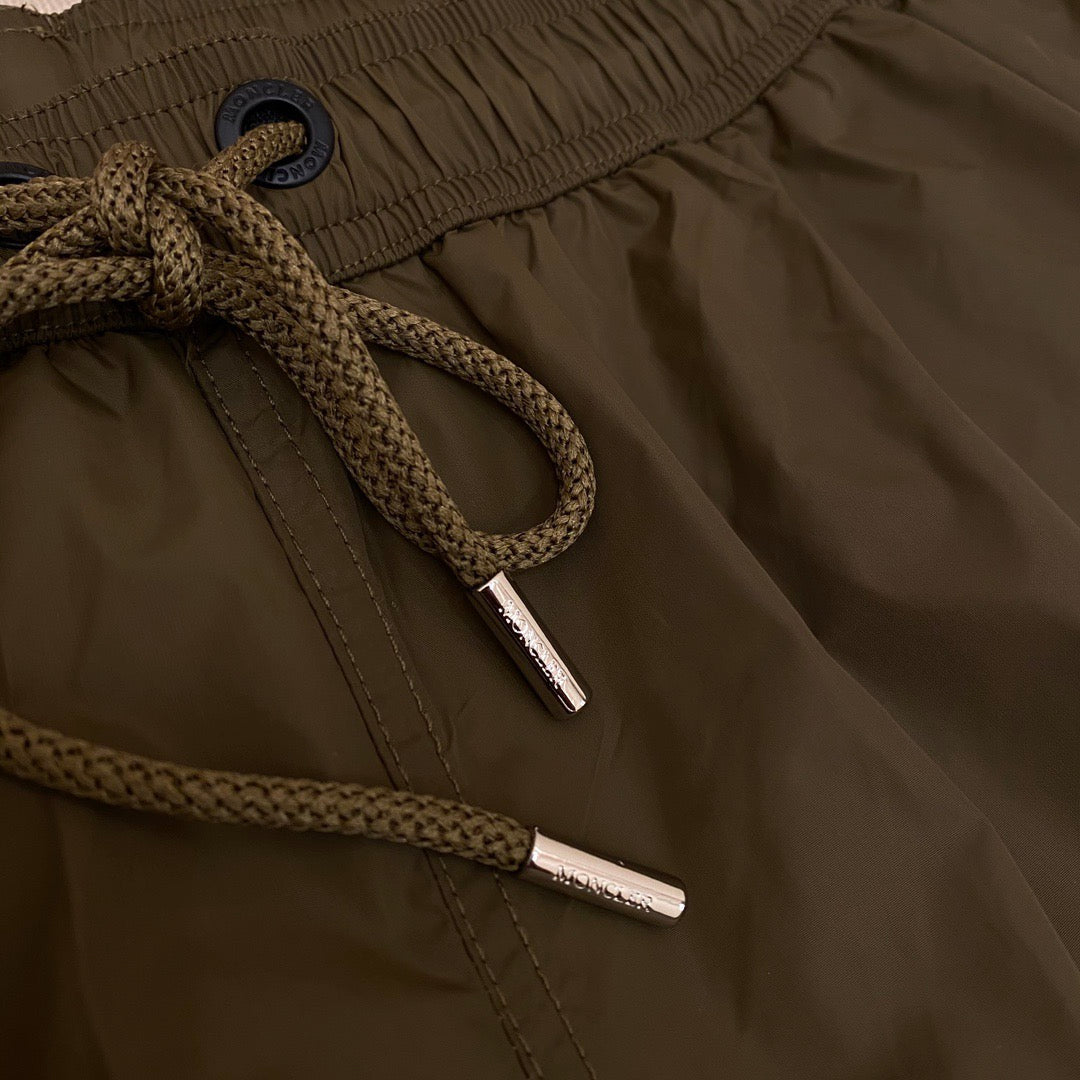 Orangefarbene Badeshorts aus schlichtem Nylon – Herren