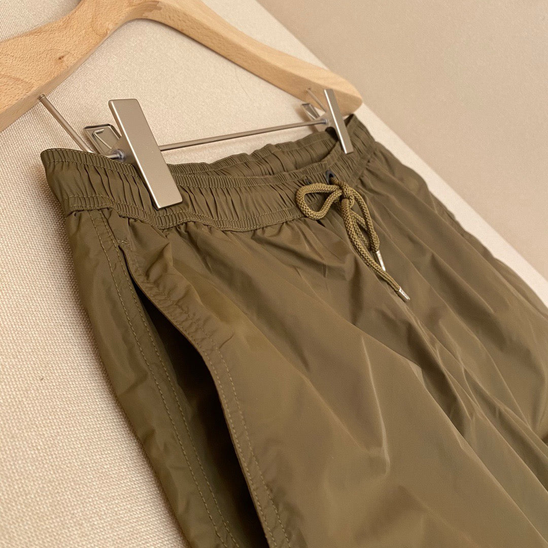 Orangefarbene Badeshorts aus schlichtem Nylon – Herren
