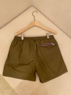 Orangefarbene Badeshorts aus schlichtem Nylon – Herren