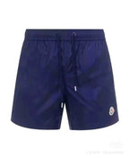 Orangefarbene Badeshorts aus schlichtem Nylon – Herren