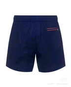 Orangefarbene Badeshorts aus schlichtem Nylon – Herren