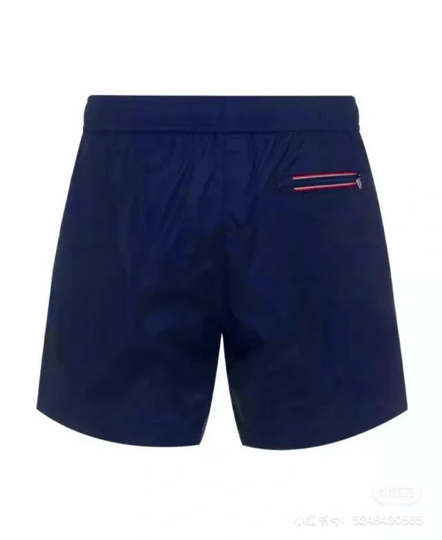 Orangefarbene Badeshorts aus schlichtem Nylon – Herren
