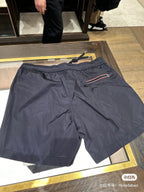 Orangefarbene Badeshorts aus schlichtem Nylon – Herren