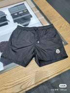 Orangefarbene Badeshorts aus schlichtem Nylon – Herren