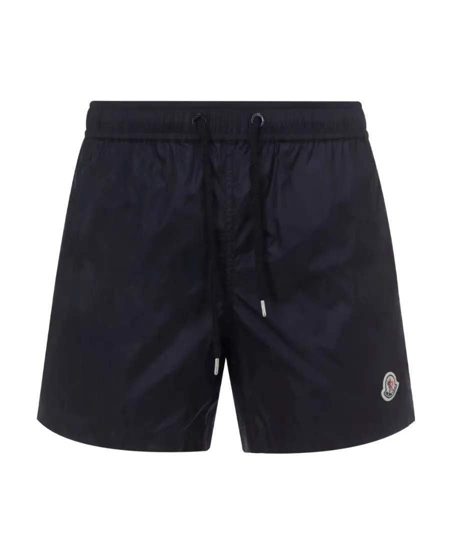 Orangefarbene Badeshorts aus schlichtem Nylon – Herren